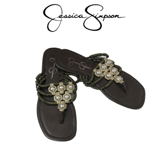 Jessica Simpson Flat Sandals. Sz 7.5 - Picture 1 of 3